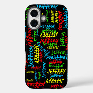 Persoonlijke herhalende namen iPhone 16 hoesje