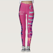 Persoonlijke Herhalingsnaam 5 letters Leggings (Voorkant)