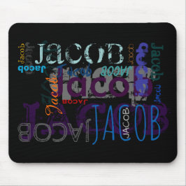 Persoonlijke Herhalingsnaam 5 letters Mousepad Muismat