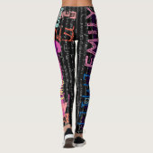 Persoonlijke Herhalingsnaam 5 letters Muzieknoten Leggings (Achterkant)