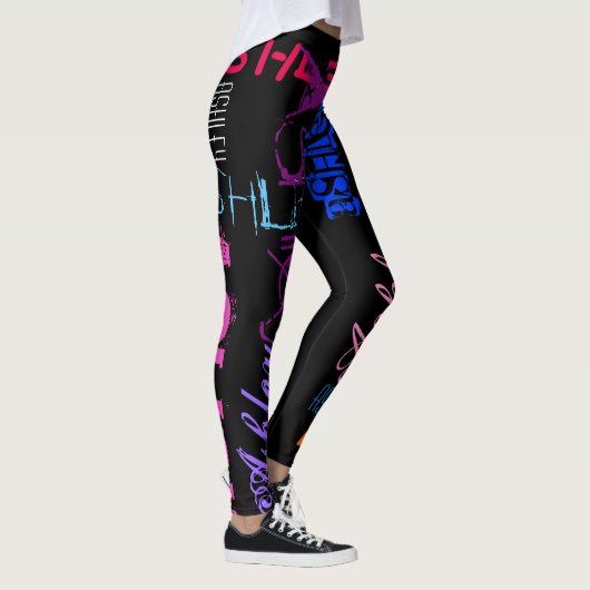 Persoonlijke Herhalingsnaam 6 letters Leggings (Rechts)