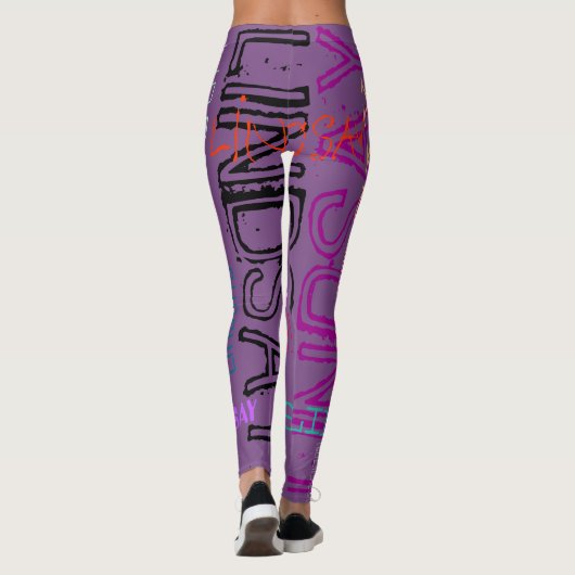 Persoonlijke Herhalingsnaam 7 letters Leggings (Achterkant)