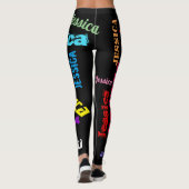 Persoonlijke herhalingsnaam zwarte oude Leggings (Achterkant)