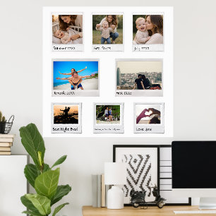 Persoonlijke Herinneringen Fotocollage met 8 foto' Poster