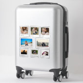 Persoonlijke herinneringen stickerblad met 8 foto' sticker (Koffer)