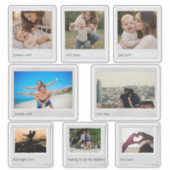 Persoonlijke herinneringen stickerblad met 8 foto' sticker (Voorkant)