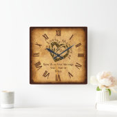 Persoonlijke herinneringscadeaus voor verlies van  vierkante klok (Huis)