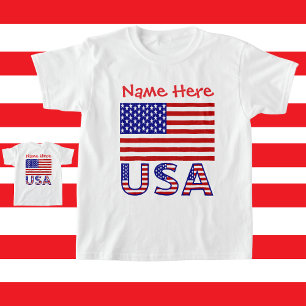 Persoonlijke Heritage USA-vlag Meisjes  T-shirt