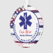 Persoonlijke Hero EMS Star Life Logo Ornament (voorkant)
