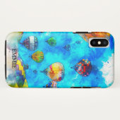 Persoonlijke Hete Luchtballon Waterverf Case-Mate iPhone Case (Achterkant (horizontaal))