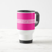 Persoonlijke hete roze reisbeker (Voorkant rechts)
