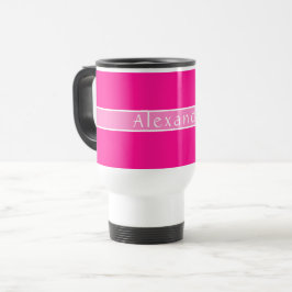 Persoonlijke hete roze reisbeker