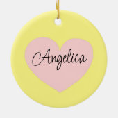 Persoonlijke Hi en Hugs | Kute met zonnebloem Keramisch Ornament (Achterkant)