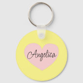 Persoonlijke Hi en Hugs | Kute met zonnebloem Sleutelhanger (Achterkant)