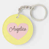 Persoonlijke Hi en Hugs | Kute met zonnebloem Sleutelhanger (Achterkant)