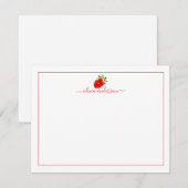 Persoonlijke Hibiscus Bloem Rode Rand  Notitiekaartje (Voorkant / Achterkant)