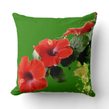 Persoonlijke Hibiscus flower Garden Pillow