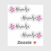 Persoonlijke hibiscusnaamlabelstickers (set van  sticker (Vel)
