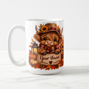 Persoonlijke Highland Cow Herfst Mok