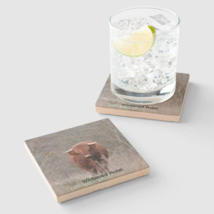 Persoonlijke Highland Cow onderzetter