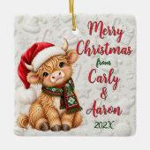 Persoonlijke Highland Koe Kerst Ornament (Voorkant)