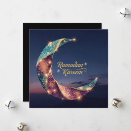 Persoonlijke Hilal-kaart voor Ramadan Kareem-vakan Feestdagenkaart