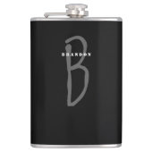 Persoonlijke Hip Flask met Monogram voor Mannen 8o Heupfles (Voorkant)