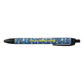 Persoonlijke Hip Navy Blue Penguin Colony Zwarte Inkt Pen (Bodem)