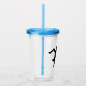 Persoonlijke HipHop Dance Silhouette Tumbler Acryl Drinkbeker (Rechts)