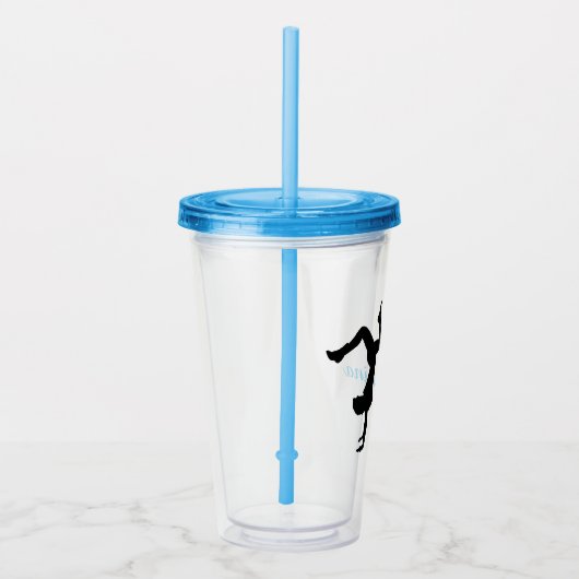 Persoonlijke HipHop Dance Silhouette Tumbler Acryl Drinkbeker (Rechts)
