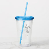 Persoonlijke HipHop Dance Silhouette Tumbler Acryl Drinkbeker (Achterkant)