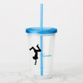 Persoonlijke HipHop Dance Silhouette Tumbler Acryl Drinkbeker (Voorkant)