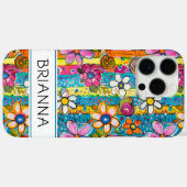 Persoonlijke Hippie Bloemkracht Case-Mate iPhone Case (Achterkant (horizontaal))