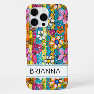 Persoonlijke Hippie Bloemkracht iPhone 16 Pro Max Hoesje