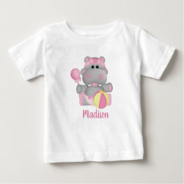 Persoonlijke Hippo met Rattle en Ball T-Shirt