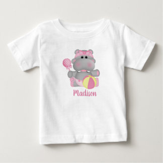 Persoonlijke Hippo met Rattle en Ball T-Shirt