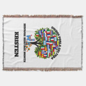 Persoonlijke Hispanic Heritage Month-boomvlag Deken (Voorkant)