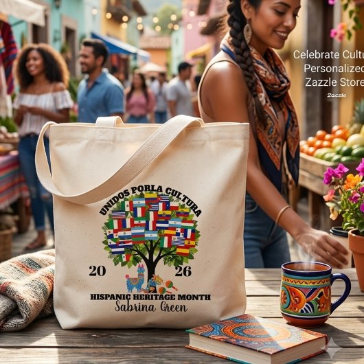 Persoonlijke Hispanic Heritage Month Grote Tote Bag