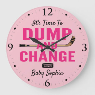 Persoonlijke hockey Baby Girl Name Dump en Change Grote Klok