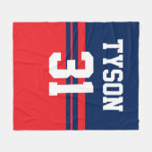 Persoonlijke hockey Blanket Fleece Deken (Voorkant (Horizontaal))