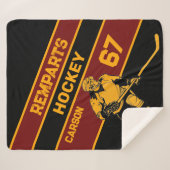 Persoonlijke hockey Blanket Sherpa Deken (Voorkant (horizontaal))