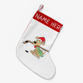 Persoonlijke hockey Dog-kerststaart Kleine Kerstsok (Voorkant (Hangend))