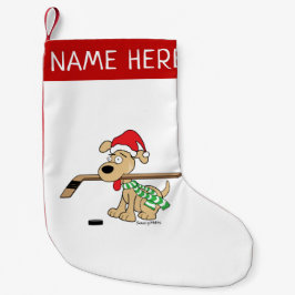 Persoonlijke hockey Dog-kerststaart Kleine Kerstsok