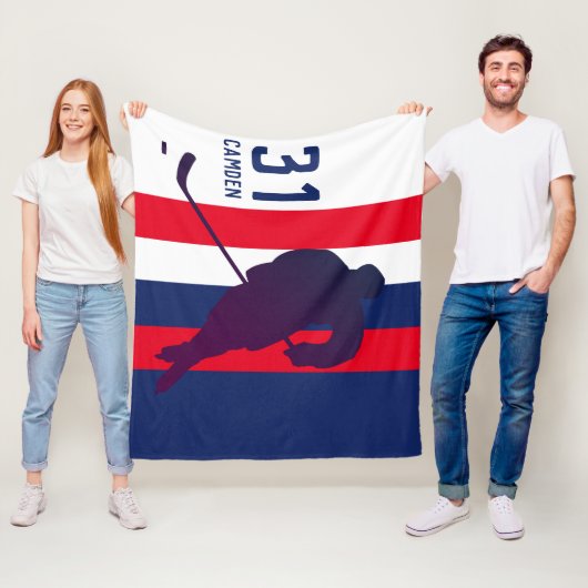 Persoonlijke hockey Flece Blanket Fleece Deken (In situ)