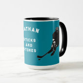 Persoonlijke hockey humor mok (Voorkant rechts)
