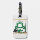 Persoonlijke Hockey Jersey Bagagelabel (Achterkant verticaal)