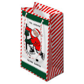 Persoonlijke hockey-kersttas met kleine cadeautjes klein cadeauzakje (Voorkant Gekanteld)