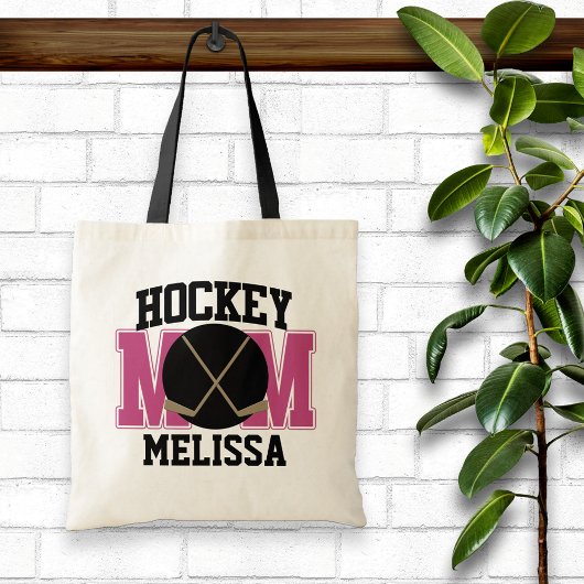 Persoonlijke Hockey Moeder (ROZE) Tote Bag