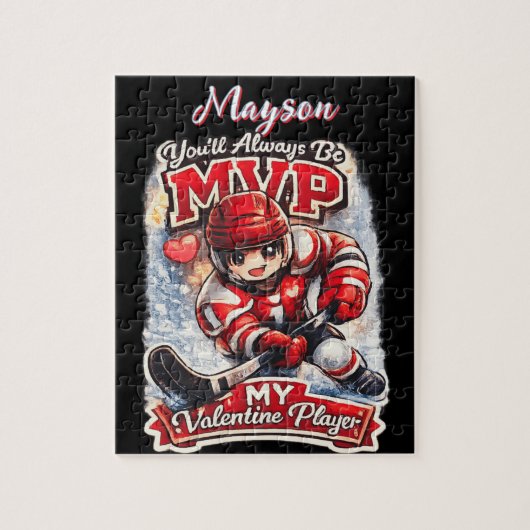 Persoonlijke Hockey MVP Mijn Valentijnspeler Legpuzzel (Verticaal)