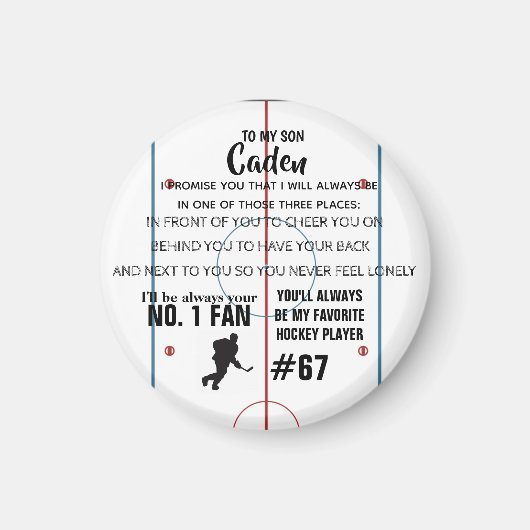 Persoonlijke Hockey NO.1 FAN Magnet (Voorkant)